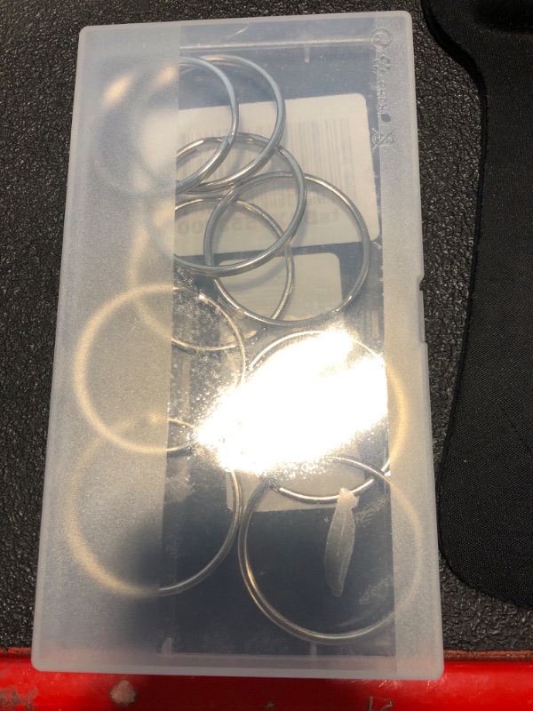 Photo 1 of 2 Inch Flat Key Rings - Large Split Key Rings - Silver Steel Round Edged Circular Keychain Ring Clips - Sturdy Key Chain Ring Connector (Pack of 10)  ***ONE MISSING, 9 TOTAL***