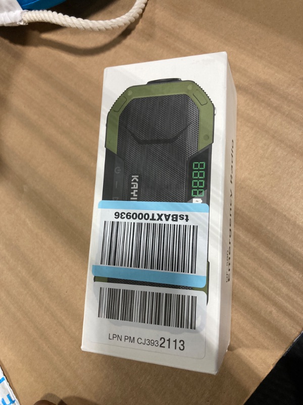 Photo 1 of Portable Digital AM FM Radio Waterproof Bluetooth Speaker,Hand Crank Solar Emergency Radio,5000mAH Cell Phone Charger,NOAA Weather Radio with Flashlight,Reading Lamp,SOS,Outside Radio for Patio,Beach