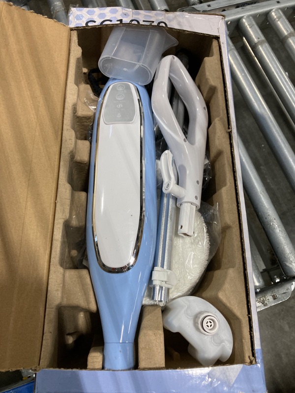 Photo 3 of ***NON FUNCITONAL//SOLD AS PARTS*** 
Spin Steam Mop for Hard Floor, Steam & Scrub All-in-One Hardwood Floor Rotate Mop with 3 Steam Modes, 4 Dirt Grip Soft Washable Pads, Handheld Steam Cleaner with Multiple Accessories, SC1070 by Sandoo