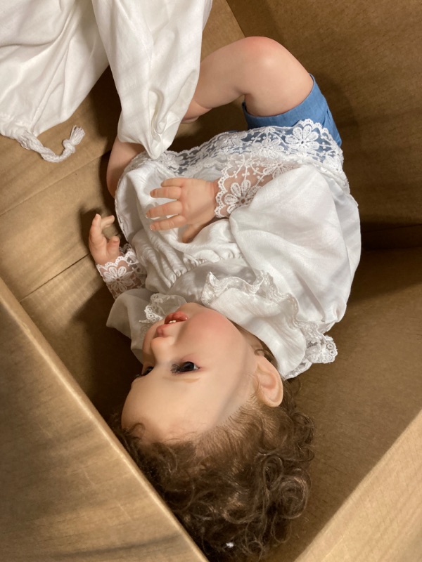 Photo 1 of cosheng Toddler Reborn Baby Doll Girls- 24 Inch Lifelike Baby Dolls Soft Silicone Reborn Toddler Doll with Realistic Veins for Kids Age 3 +
