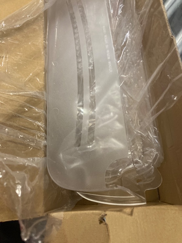 Photo 3 of 240323002 Refrigerator Door Bin Shelf Compatible with Frigidaire or Electrolux, Bottom 2 Shelves on Refrigerator Side, Clear, Double Unit, Replaces PS429725, AP2115742