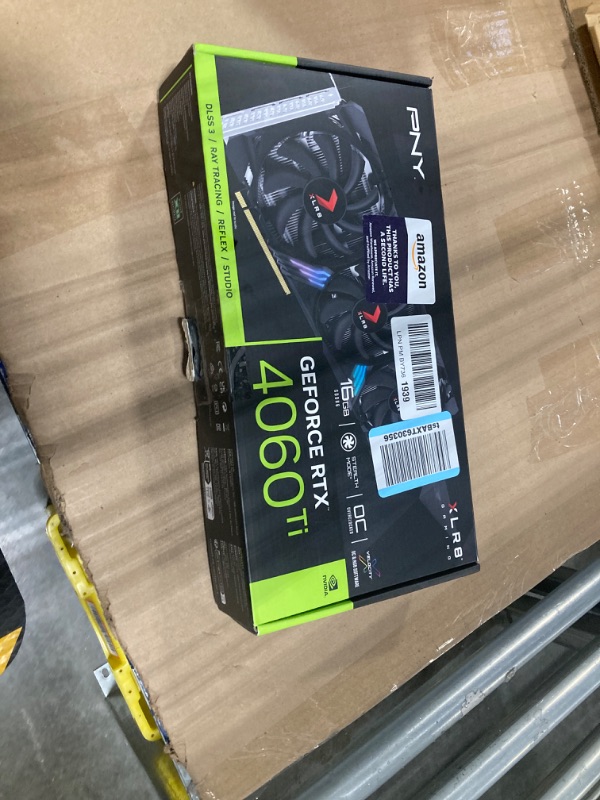 Photo 2 of GeForce RTX 4060 Ti 16GB XLR8 Gaming VERTO RGB OC Graphics Card with Triple Fan