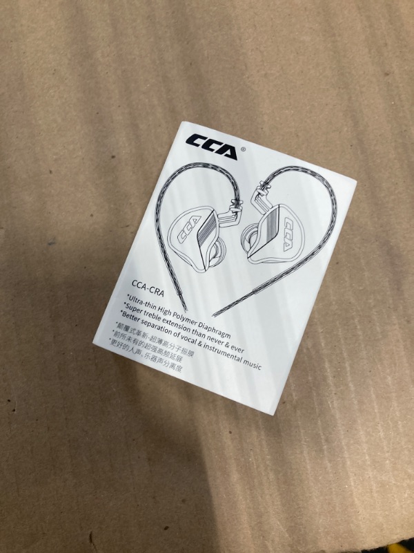 Photo 2 of CCA CRA in Ear Earphone, Ultra-Thin Diaphragm Dynamic Driver IEM, Clear Sound & Deep Bass, Wired Earbuds with Mic and Tangle-Free Removable Cord