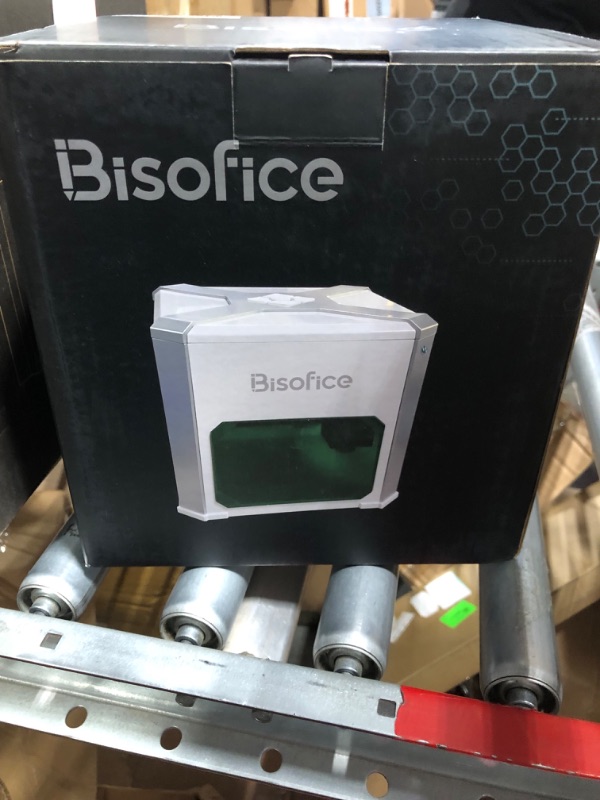 Photo 3 of Bisofice K6 Mini Laser Engraving Machine with 0.05mm Accuracy, 3W Laser Power, for Household Woodwork, Wireless BT App Control, Offline Engraving for Business Logo ID Tag Birthday Gift DIY (Green)