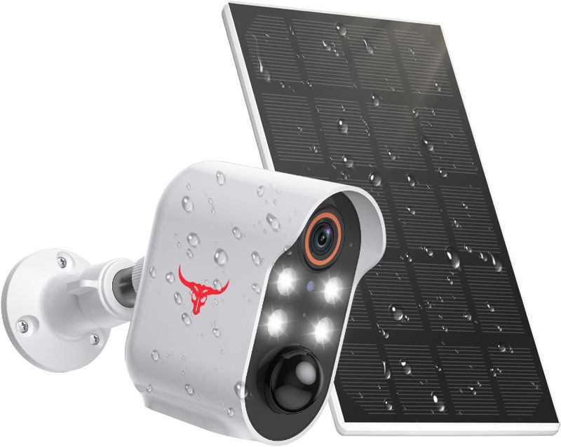Photo 1 of Aiwit 1080p Solar Security Camera, Wireless Indoor/Outdoor Surveillance Bullet Cam, AI Human Detection, Live View, Night Vision, 2-Way Audio, IP65 Waterproof, Real-Time Alerts, Cloud Storage