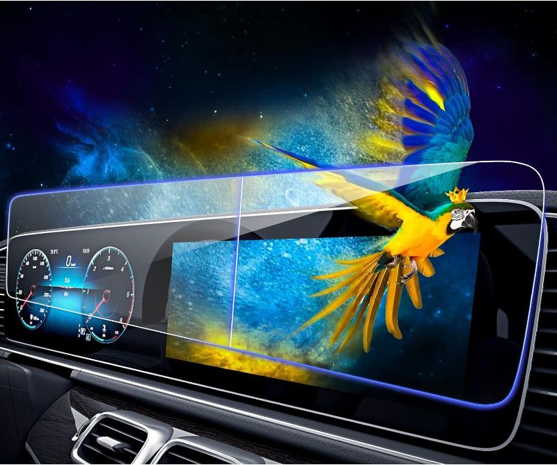 Photo 1 of EUEKY 2023 GLE Screen Protector for 2020-2024 Mercedes Benz GLE 450 580 Display Navigation system Touchscreen Display Tempered Glass Protection Film for 2024 GLE 350 2pcs