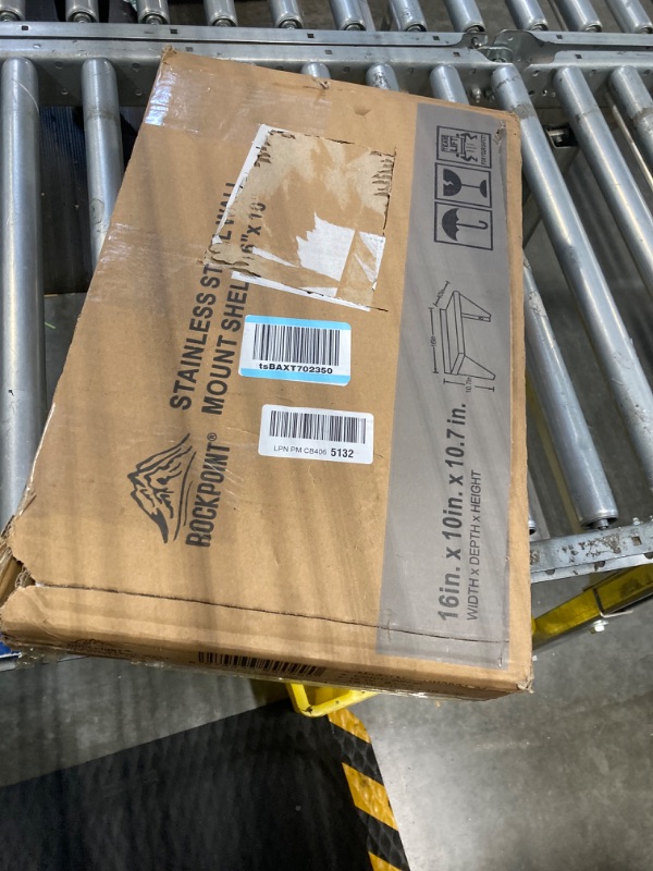 Photo 1 of ***USED****It’s 10” x 16”****ROCKPOINT Stainless Steel Shelf 10 x 16 Inches, NSF Commercial Wall Mount Floating Shelving for Restaurant, Kitchen, Home and Hotel, Silver