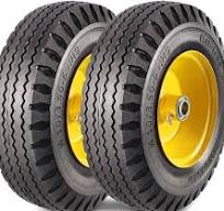 Photo 1 of MaxAuto 4.10/3.50-6" Flat Free Tire Replacement for John Deere Mower, Hand Truck/All Purpose Utility Tire on Wheel, 