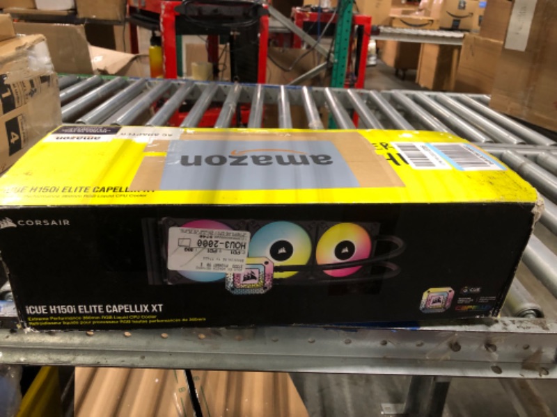 Photo 1 of Corsair iCUE H150i Elite CAPELLIX XT Liquid CPU Cooler - Three AF120 RGB Elite Fans - 360mm Radiator - Intel® LGA 1700, 1200, 115X, 2066, AMD® AM5, AM4 - Included iCUE Commander CORE - Black ELITE CAPELLIX XT 360mm Radiator Black