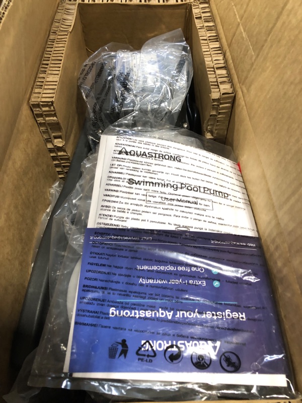 Photo 1 of AQUASTRONG 3 HP In/Above Ground Pool Pump with Timer, 220V, 9350GPH, High Flow, Powerful Self Primming Swimming Pool Pumps with Filter Basket 220V 3hp + With Timer