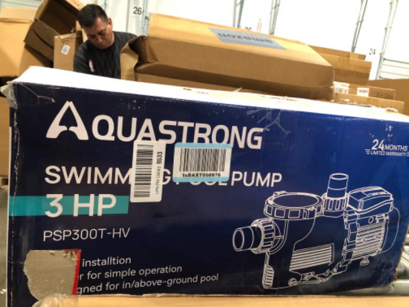 Photo 1 of AQUASTRONG 3 HP In/Above Ground Pool Pump with Timer, 220V, 9350GPH, High Flow, Powerful Self Primming Swimming Pool Pumps with Filter Basket 220V 3hp + With Timer