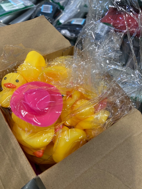 Photo 1 of 48 Pcs Cowboy Rubber Duck Mini Yellow Duckies Tiny Ducks Bathtub Toys with Cowboy Hat Paisley Bandana Sunglasses for Summer Baby Shower Birthday Gift Swimming Party Favor(Bright Style)