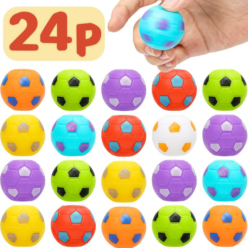 Photo 1 of AZEN 24 Pcs Soccer Party Favors for Kids 4-8 8-12, Mini Fidget Spinners Soccer Ball Toys, Goodie Bags Stuffers for Birthday Party, Treasure Box Toys for Classroom, Return Gifts for Kids
