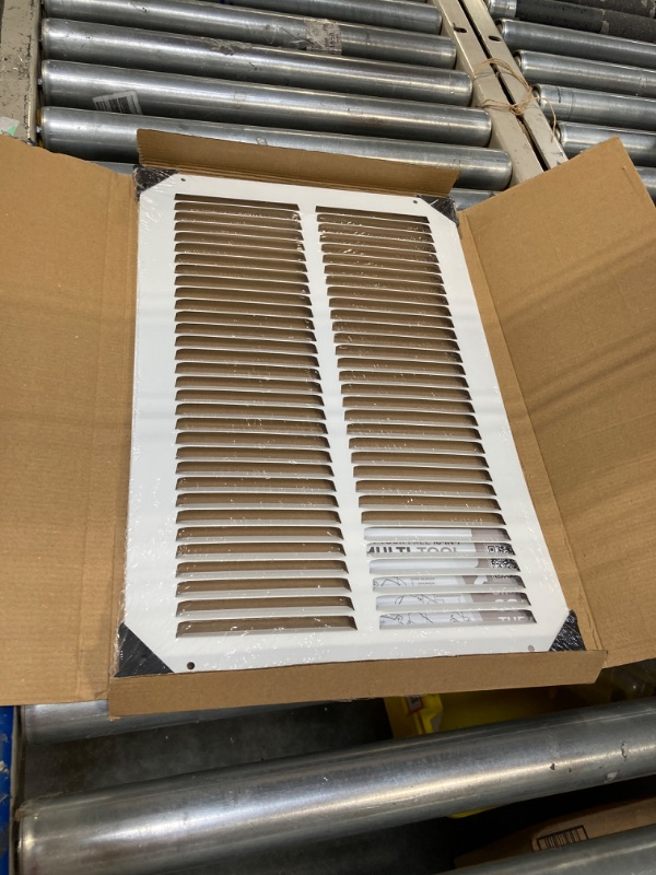 Photo 4 of 10"w X 16"h Steel Return Air Grilles - Sidewall and Ceiling - HVAC Duct Cover - White [Outer Dimensions: 11.75"w X 17.75"h]