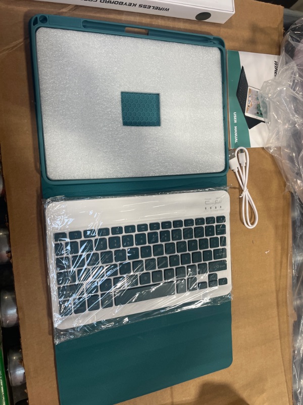 Photo 1 of Keyboard case for iPad 5th/6th Generation 2017/2018, 9.7 Inch iPad Air 2 Case with Keyboard, Removable Wireless Backlit Keyboard Detachable, Folio Smart Cover, Tablet Case with Pencil Holder
