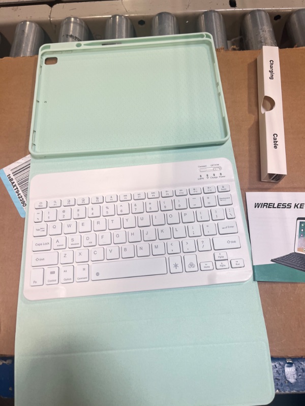 Photo 3 of OPAKIT iPad 10.2'' 9th/8th/7th Generation Case with Keyboard, 7-Color Backlit Detachable Bluetooth Keyboard and Pencil Holder, for 2021, 2019, Air 3rd, Pro 10.5'', Green for 10.2'' 7th/8th/9th/Air 3rd/Pro 10.5'' Green