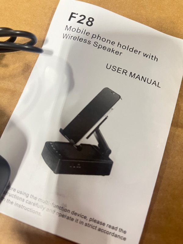 Photo 1 of Gifts for Men, OLES Mobile Phone Stand with Bluetooth Speaker, Gifts for Him Dad Women Who Want Nothing, Adjustable Tablet Holder with Wireless Speaker, Tech Gadgets for Table Desk, Unique Ideal Gifts