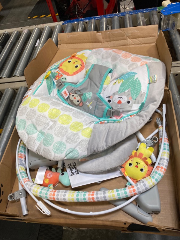 Photo 1 of Bright Starts Whimsical Wild Comfy Baby Bouncer Seat with Soothing Vibration and Music