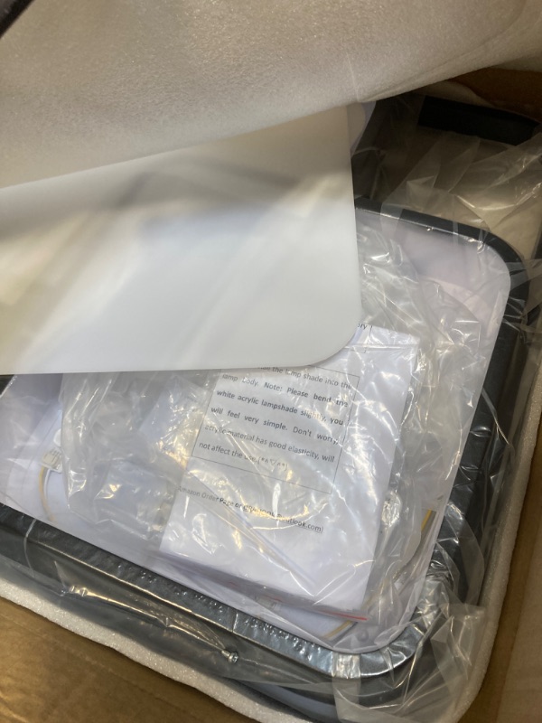 Photo 1 of Modern LED Ceiling Light Fixture, 15.7in Dimmable Black Flush Mount LED Ceiling Light with Remote, Upgraded Square Bedroom Ceiling Lamp LED Chandelier for Living Room Kitchen Hallway,60W 2Square-B