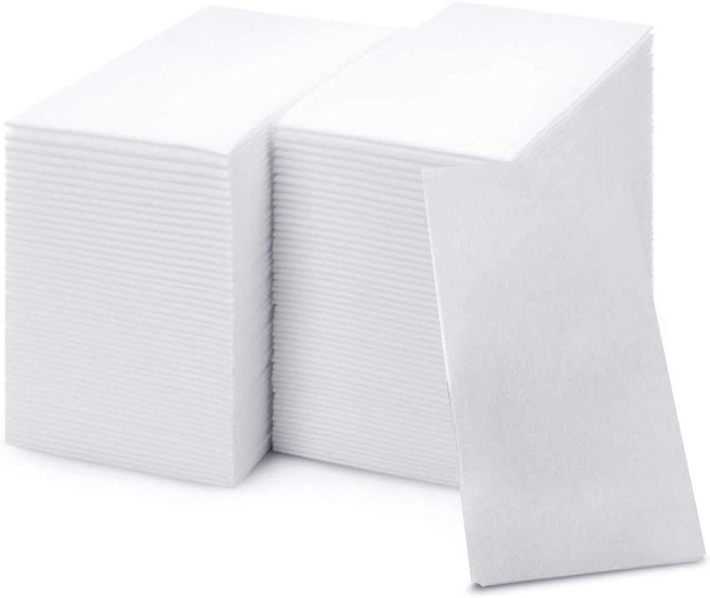 Photo 1 of 400 Large Disposable Guest Towels for Bathroom, Premium Linen-Like, Multi-Fold, Cloth-Feel Napkins, a Hygienic Solution for Kitchen, Party, Weddings and Events 