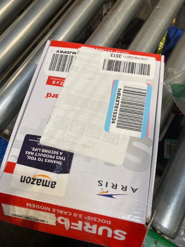 Photo 2 of ARRIS SURFboard SB6190 DOCSIS 3.0 32 x 8 Gigabit Cable Modem | Comcast Xfinity, Cox, Spectrum | 1 Gbps Port | 800 Mbps Max Internet Speeds | Easy Set-up SURFboard Central App | 2 Year Warranty,Black Docsis 3.0 32x8 Modem ***USED*** 