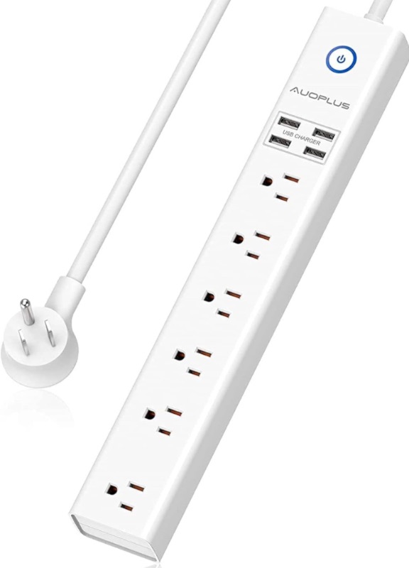 Photo 1 of  
Visit the Store, AUOPLUS
AUOPLUS
Visit the Store
4.8  11,124
Surge Protector Power Strip with USB Ports, 10ft Extension Cord, 6 Outlets and 4 USB Ports, AUOPLUS Mountable Flat Plug with Overload Protection, ETL Listed
Amazon's
Choice
in Power Strips by 