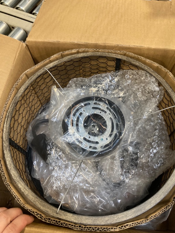 Photo 1 of Ohniyou Rustic Ceiling Light Fixture 3-light,Farmhouse Cage Light Fixtures for Hallway Entryway Kitchen Bedroom Living Room Bathroom (downrod Mount)