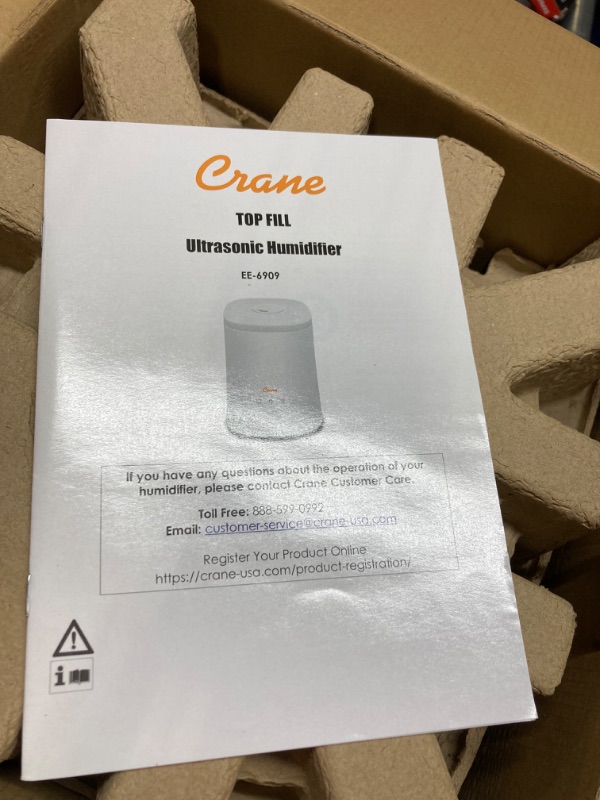 Photo 1 of Crane Diffuser and Top Fill Ultrasonic Air Humidifiers for Bedroom and Office, 1.2 Gallon Cool Mist Humidifier for Large Room and Home, No Humidifier Filters Needed, White