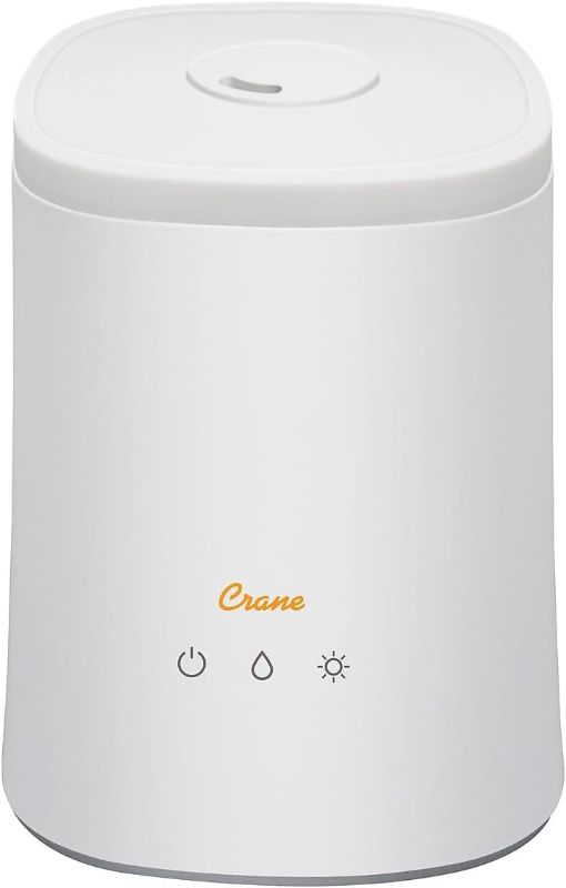 Photo 1 of Crane Diffuser and Top Fill Ultrasonic Air Humidifiers for Bedroom and Office, 1.2 Gallon Cool Mist Humidifier for Large Room and Home, No Humidifier Filters Needed, White