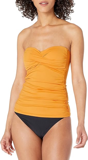 Photo 1 of Anne Cole Women's Standard Twist Front Bandeaukini XL - Orange 