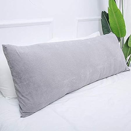 Photo 1 of 1 MIDDLE ONE Full Size Body Pillow, Large Bed Sleeping Pillow for Side Sleeper, Long Pillow Insert with Breathable Velour Cover, (Grey)