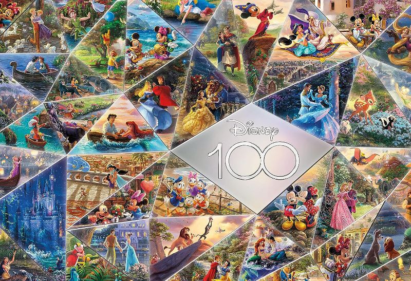 Photo 1 of Ceaco - Disney's 100th Anniversary - Thomas Kinkade - 100th Anniversary Collage - 2000 Piece Jigsaw Puzzle, 38 x 26