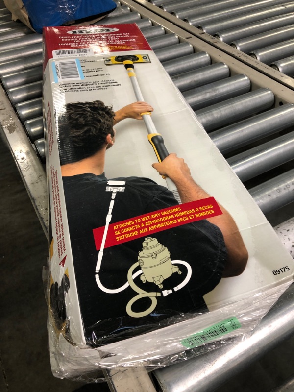 Photo 1 of Hyde Tools 09165 Drywall Hand 6-Foot Hose Dust-Free Vacuum Sander, 6' WITH POLE