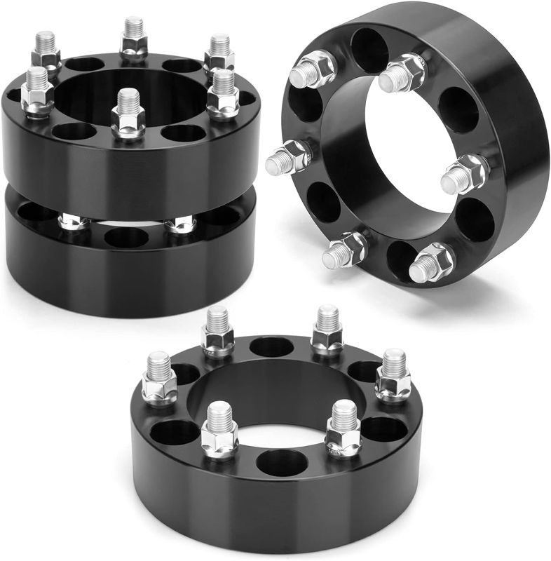 Photo 1 of dynofit 6x5.5 to 6x5.5 Forged 2inch Wheel Spacers Adapters for 1999-2024 Silverado 1500 Sierra 1500 Yukon 2019-2024 Ram 1500 | Set of 4 Compatible with Chevrolet GMC Cadillac Ram 6x139.7 M14x1.5 Studs
