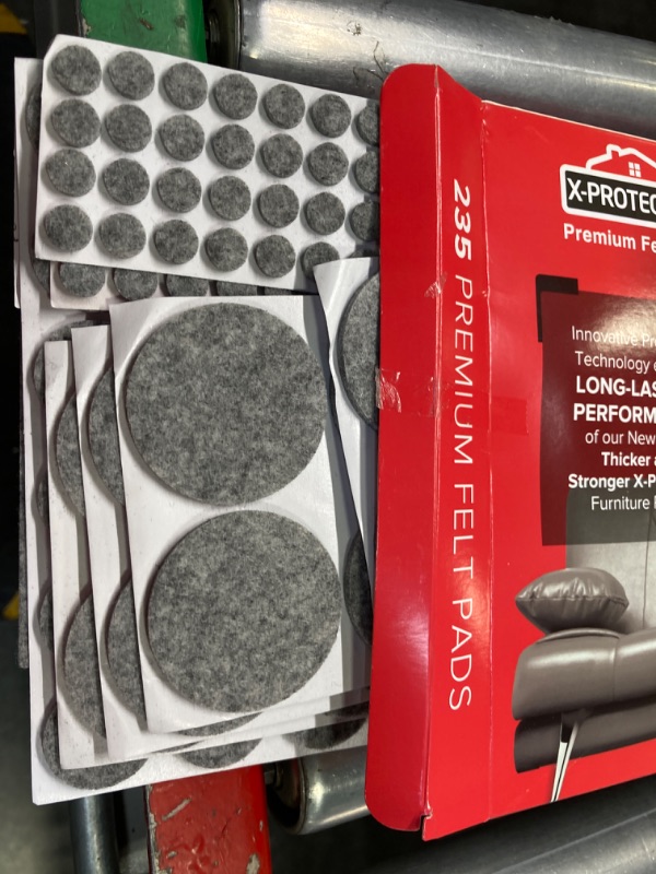 Photo 1 of 235 pcs Grey Felt Furniture Pads X-Protector! Huge Quantity of Furniture Pads for Hardwood Floors with Many Big Sizes – Your Ideal Wood Floor Protectors for Furniture. Protect Any Type of Hard Floor!