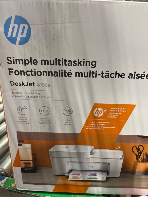 Photo 3 of HP DeskJet Plus 4155 Wireless All-in-One Printer | Mobile Print, Scan & Copy | HP Instant Ink Ready | Auto Document Feeder (3XV13A) (Renewed)