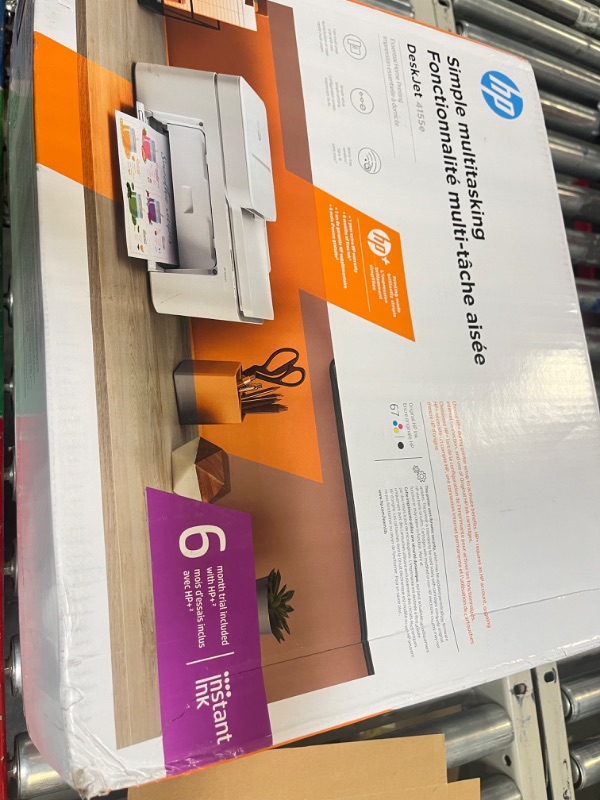 Photo 2 of HP DeskJet Plus 4155 Wireless All-in-One Printer | Mobile Print, Scan & Copy | HP Instant Ink Ready | Auto Document Feeder (3XV13A) (Renewed)