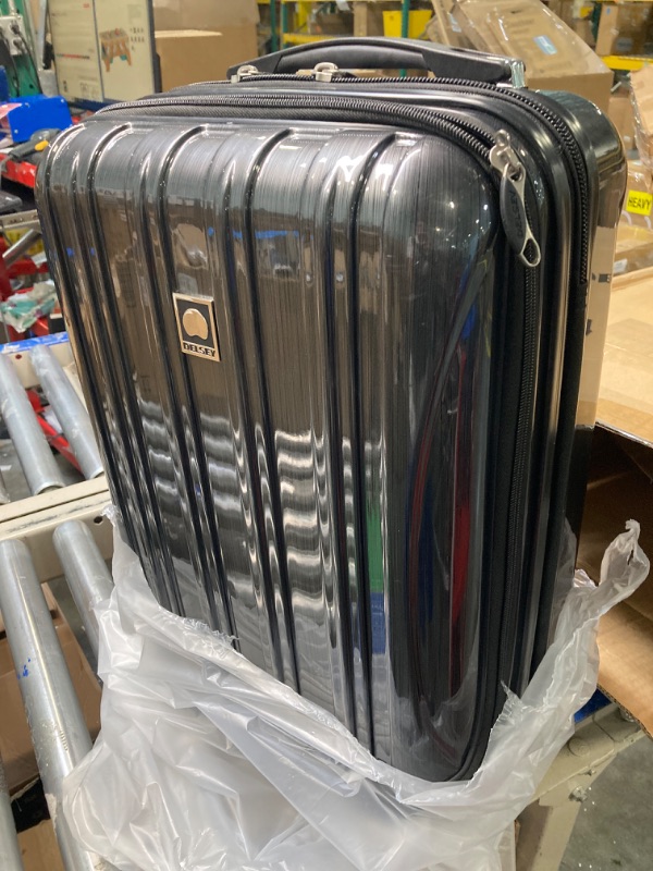 Photo 2 of ***DAMAGED WHEELS//SOLD AS IS ALL SALES FINAL*** 
DELSEY Paris Helium Aero Hardside Expandable Luggage with Spinner Wheels, Titanium, Carry-On 21 Inch Carry-On 21 Inch Titanium