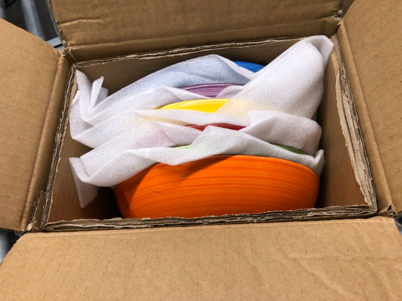 Photo 1 of ***DAMAGED*****vancasso Bonita Pasta Bowls 38 oz, Large Ceramic Salad Bowls, Pasta Bowl set of 6, Microwave & Dishwasher Safe Soup Bowls, Serving Bowls, Assorted Colors 38 oz Warm color