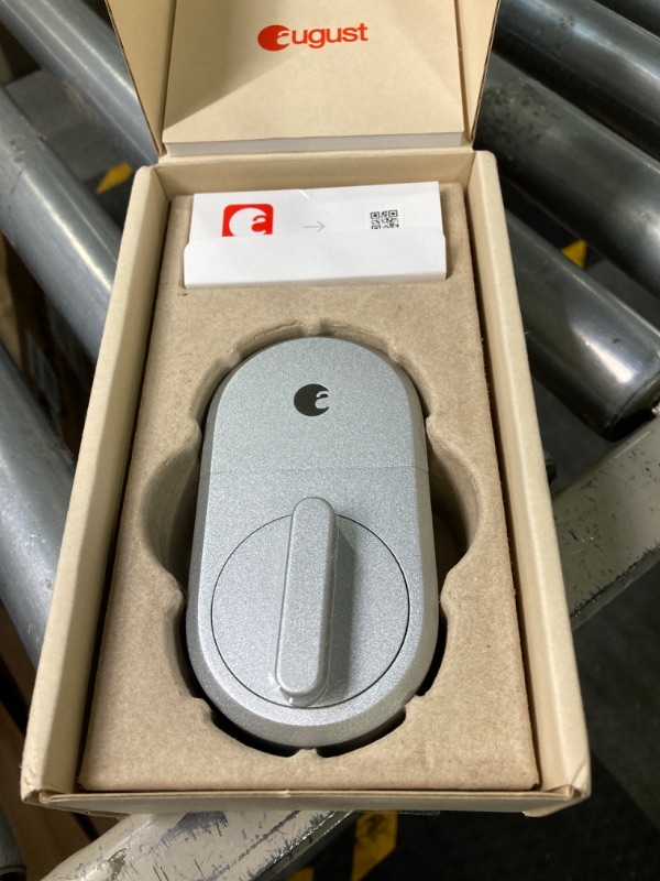 Photo 1 of August Smart Lock, 3rd Generation – Silver and Connect Wi-Fi Bridge, Remote Access, Alexa Integration for Your August Smart Lock Silver Wi-Fi