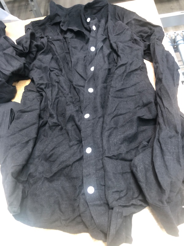 Photo 1 of black linen xl womens shirt