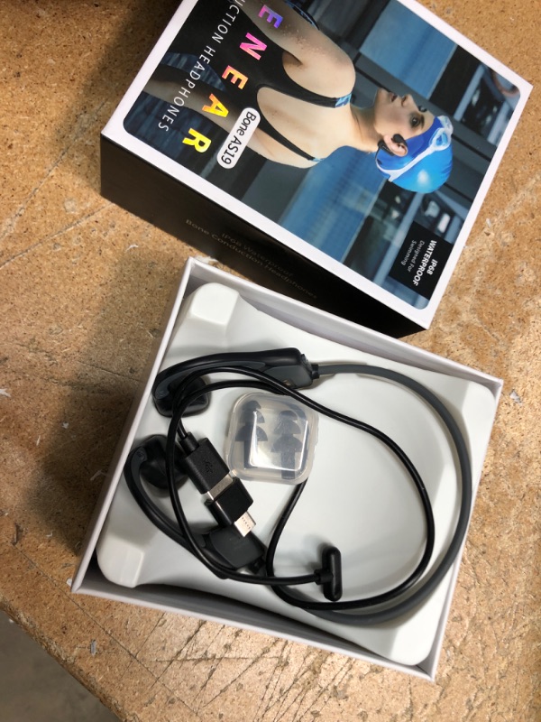 Photo 2 of Bone Conduction Headphones, IP68 Swimming Headphone, Bluetooth 5.3 Open Ear Headphones Large Capacity Battery