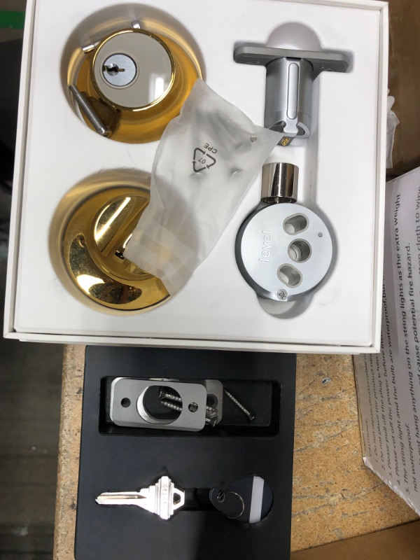 Photo 1 of Level Lock+ Smart Lock Plus Apple Home Keys - Smart Deadbolt for Keyless Entry - Includes Key Fobs - Works with iOS, Android, Apple HomeKit (Polished Brass) Polished Brass Lock+
