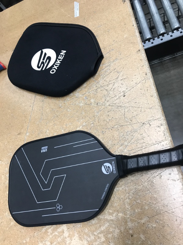 Photo 2 of **EXACT SIZE UNKNOWN**
OXIKEN 10/13/16 mm Pickleball Paddles 2024 USAPA Approved T700 Carbon Fiber Pickle Paddle (CFS), High Grit & Spin, Honeycomb Core, 5.5” Elongated Handle, Anti Slip Sweat Absorbing Grip with Cover Case
