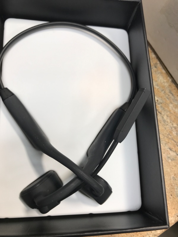 Photo 2 of Bone Conduction Headphones - Open-Ear Stereo Bluetooth Headset with Noise-Canceling Boom Microphone - Wireless Earphones - Bone Conducting Headphones with Mic Q3 Pro-Black