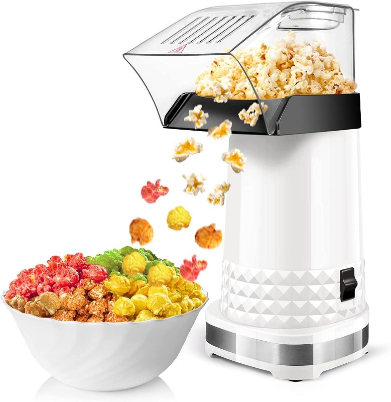 Photo 1 of Popcorn Machine High Popping Rate, 3.5 Quarts, 1200w, 2 Min Fast Popping Air Popper Popcorn Maker, No Oil, BPA-Free, Food Safe Mini Popcorn Machine with ETL Certified, Popcorn Poppers for Home
