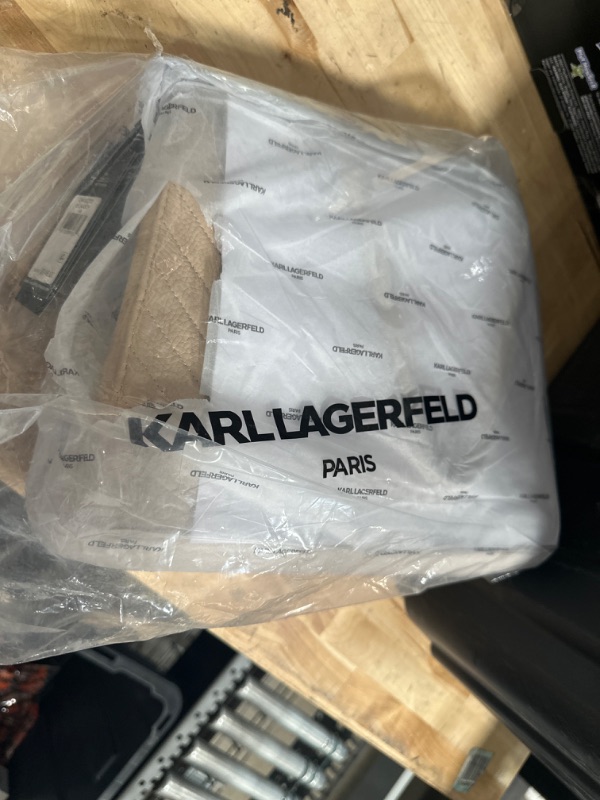 Photo 1 of Karl Lagerfeld Paris Women's Charlotte Chevron Quilted Leather Shoulder Bag - Shell
