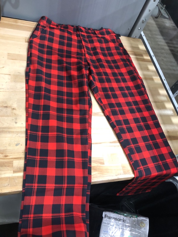 Photo 1 of CHECKERED RED PANT SLACKS SIZE 30