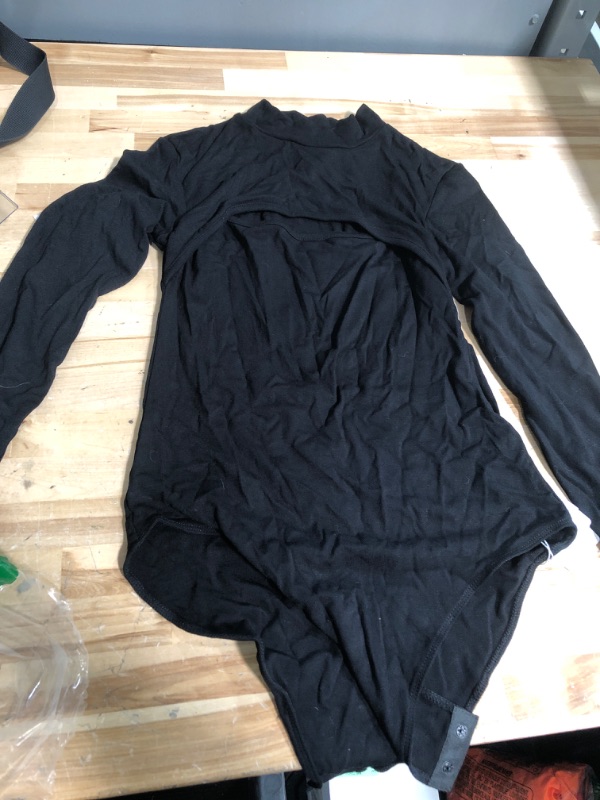 Photo 1 of Black women's turtle neck bodysuit size small