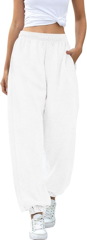 Photo 1 of chouyatou Women's Sports High Waisted Loose Baggy Fleece Gym Jogger Sweatpants with Pocket small